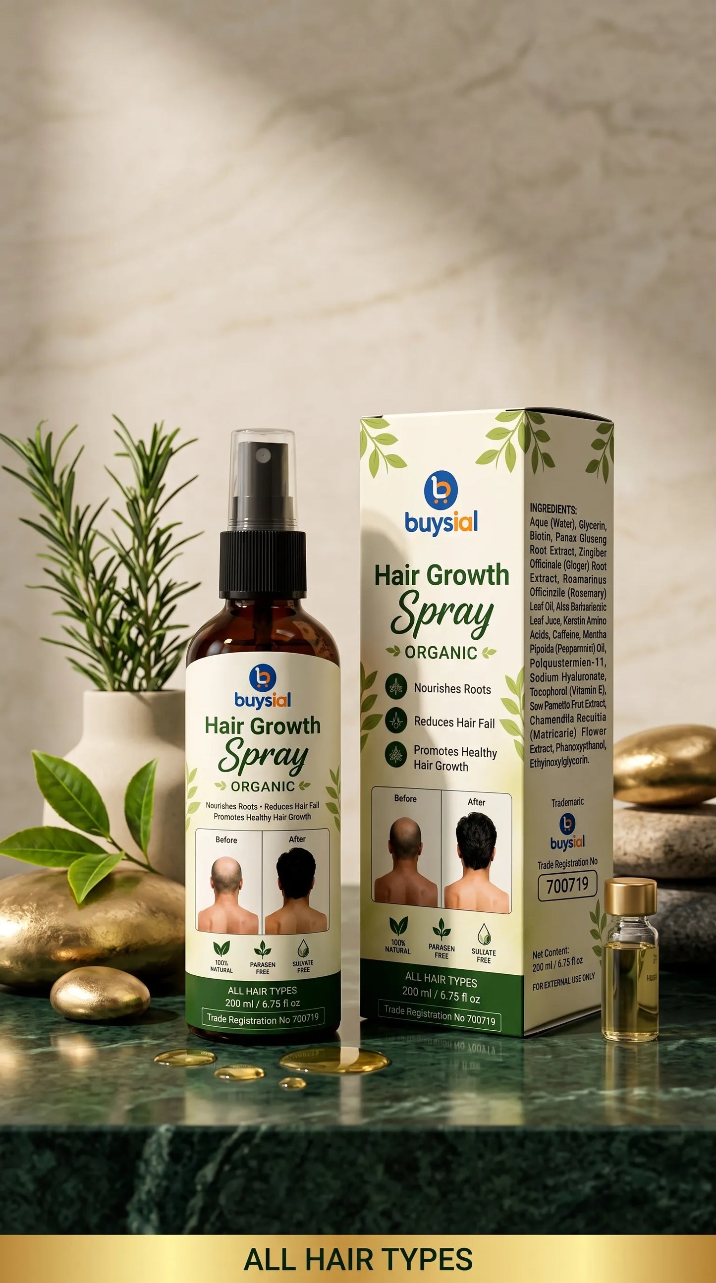 BUYSIAL ORGANIC HAIR GROWTH SPRAY